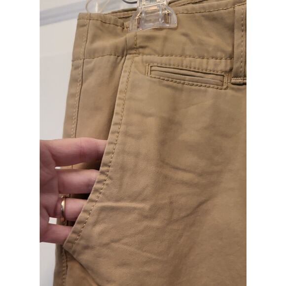 American Eagle Outfitters Women Juniors Size 3 28x30 Brown Khaki's Slim Straight - Picture 10 of 12